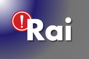 Logo Rai e simbolo attenzione