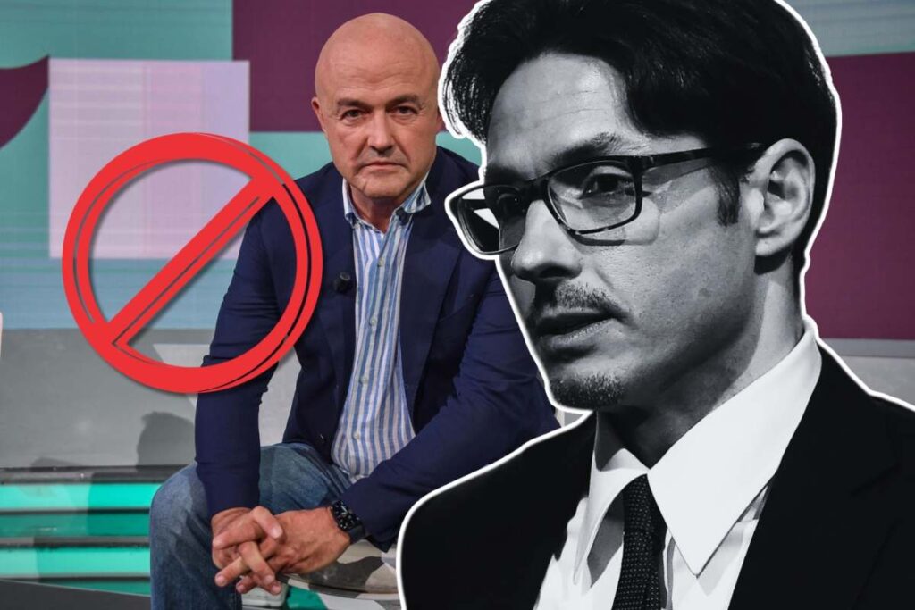 Pier Silvio Berlusconi, Gianluigi Nuzzi e simbolo divieto