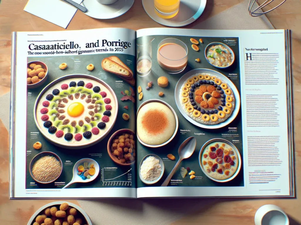 pagina di giornale con diverse prelibatezze